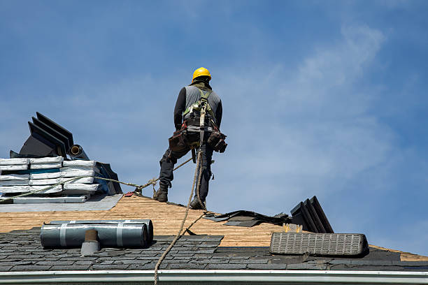 Professional Gutter Installation technician working in Fairview, CA